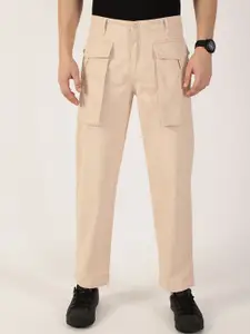 Thomas Scott Men Regular Fit Smart Mid-Rise Cargos CottonTrousers
