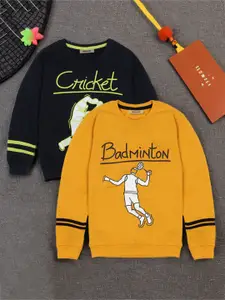 INCLUD Boys Pack Of 2 Printed Round Neck Sweatshirt