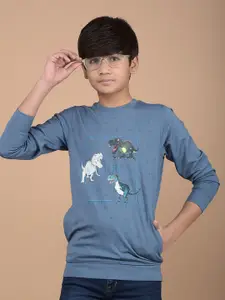 Crimsoune Club Boys Printed Round Neck Full Sleeve Sweatshirt