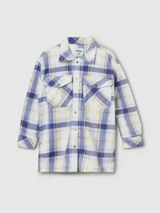 max Girls Checked Long Sleeves Casual Shirt