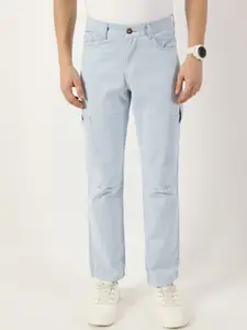 Thomas Scott Men Smart Slim Fit Easy Wash Cargos Trousers