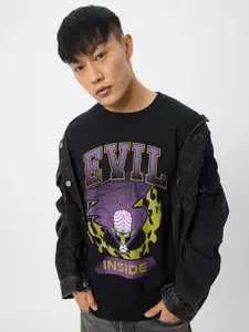 The Souled Store Men Typography Printed Round Neck Cotton T-shirt