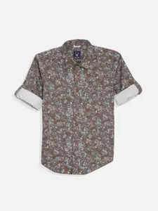 Allen Solly Junior Boys Spread Collar Floral Printed Cotton Casual Shirt