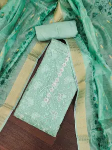 KIMISHA Floral Embroidered Sequinned Unstitched Dress Material