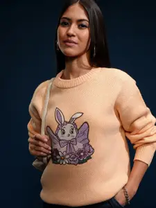 ESPYR By Tokyo Talkies Women Embellished Round Neck Sweater