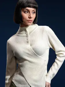 ESPYR By Tokyo Talkies Tokyo Talkies Women High Neck Sweater