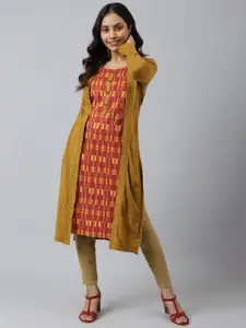 AURELIA Geometric Printed Straight Kurta