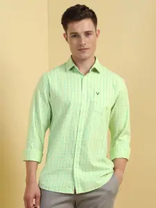 Allen Solly Men Spread Collar Tartan Checked Cotton Casual Shirt