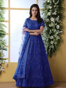 JULEE Women Floral Embroidered Fit & Flare Maxi Dress