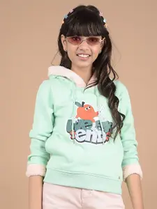 Crimsoune Club Girls Cotton Hooded Sweatshirt