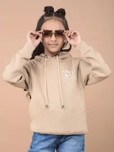 Crimsoune Club Girls Printed Hooded Sweatshirt