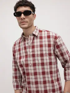 The Roadster Life Co. Men Tartan Checks Checked Pure Cotton Casual Shirt