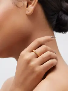 Ethnic Andaz Gold-Plated Adjustable Finger Ring