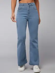 DOLCE CRUDO Women Bootcut High-Rise Light Fade Stretchable Jeans