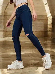 DOLCE CRUDO Women Skinny Fit High-Rise Stretchable Jeans