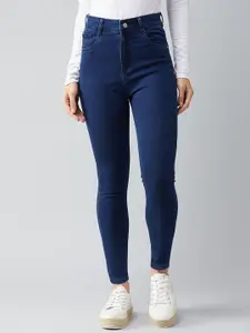 DOLCE CRUDO Women Skinny Fit High-Rise Stretchable Jeans