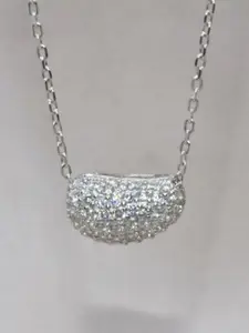 Luxevogue 925 Sterling Silver Rhodium Plated Luxurious Seed Pendant Necklace