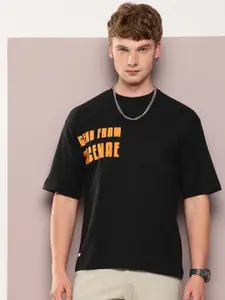 Kook N Keech Graphic Printed Drop-Shoulder Sleeves Oversized Pure Cotton T-shirt