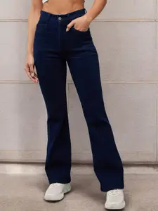 DOLCE CRUDO Women Bootcut High-Rise Stretchable Jeans