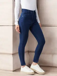 DOLCE CRUDO Women Skinny Fit High-Rise Stretchable Jeans