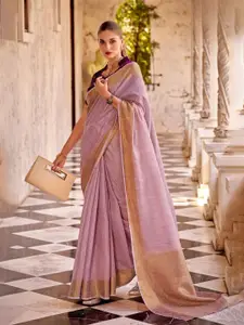 DEVATITHI Tissue Linen With Zari Weaving  Saree