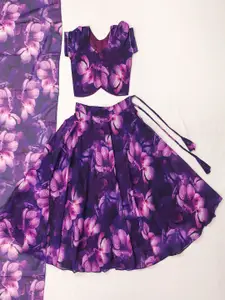 BAESD Girls Printed Ready to Wear Lehenga & Blouse With Dupatta