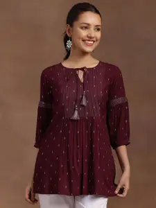 Libas Woven Design Dobby Pleated Kurti