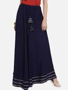 Moda Rapido Gota Patti-Detail Flared Ethnic Maxi Skirt