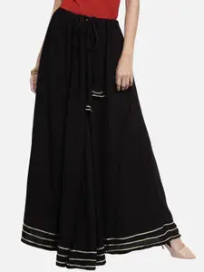 Moda Rapido Gota Patti-Detail Flared Ethnic Maxi Skirt
