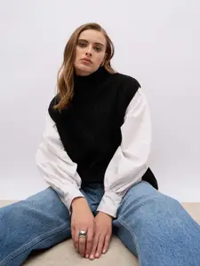 Styli Women Turtle Neck Short Sleeves Sweater