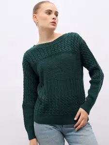 Styli Women Regular Length Regular Fit Textured Sweater