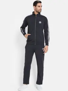 Octave Men Mock Collar Jacket With Track Pants Tracksuit