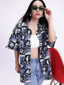 Kook N Keech Oversized Scooby-Doo Graphic Printed Opaque Pure Cotton Casual Shirt