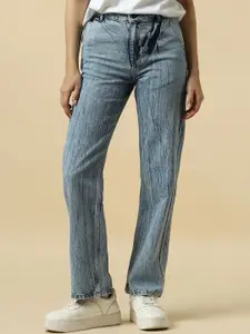 Allen Solly Woman Women Relaxed Fit Mid-Rise Heavy Fade Jeans