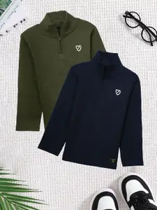 BAESD Boys Pack Of 2 High Neck Sweatshirt