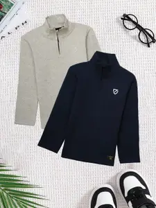 BAESD Boys Pack Of 2 High Neck Sweatshirt