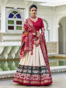 LOOKNBOOK ART Ready to Wear Lehenga & Unstitched Blouse With Dupatta