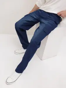 The Roadster Life Co. Men Faded Cargo Jeans