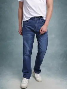 The Roadster Life Co. Men Straight Fit Light Fade Stretchable Jeans