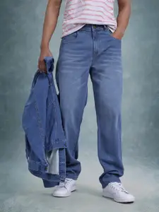 The Roadster Life Co. Men Mid-Rise Light Fade Stretchable Straight Fit Jeans