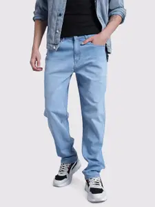 The Roadster Life Co. Men Straight Fit Mid-Rise Light Fade Stretchable Jeans