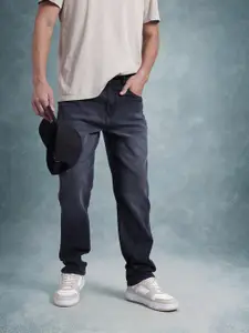 The Roadster Life Co. Men Straight Fit Mid-Rise Light Fade Stretchable Jeans