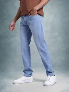 The Roadster Life Co. Men Mid-Rise Slim Fit Light Fade Stretchable Jeans