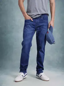 The Roadster Life Co. Men Regular Fit Mid-Rise Light Fade Stretchable Jeans