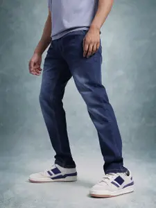 The Roadster Life Co. Men Slim Fit Mid-Rise Light Fade Stretchable Jeans