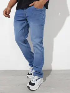 The Roadster Life Co. Men Slim Fit Mid-Rise Light Fade Stretchable Jeans