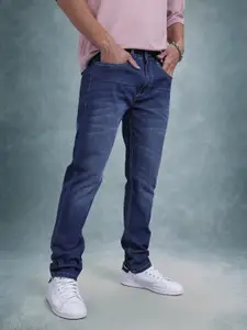 The Roadster Life Co. Men Mid-Rise Light Fade Stretchable Regular Fit Jeans