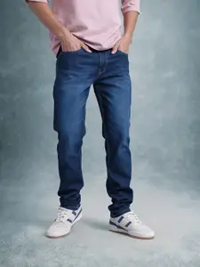 The Roadster Life Co. Men Regular Fit Mid-Rise Light Fade Stretchable Jeans