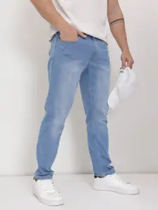 The Roadster Life Co. Men Slim Fit Mid-Rise Light Fade Stretchable Jeans