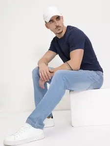 The Roadster Life Co.  Men Slim Fit Mid-Rise Light Fade Stretchable Jeans